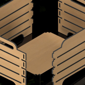 Intra απο ξύλο plywood 3mm-4mm πάχος – Στοιβάσιμα κουτιά 209 Δίασταση  20x20 cm INTRAFABR-118424463 - Image 4