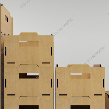 Intra απο ξύλο plywood 3mm-4mm πάχος – Δίσκοι χαρτιού που στοιβάζονται / Σετ κουτιών στοίβαξης Δίασταση  20x20 cm INTRAFABR-68568652 - Image 6