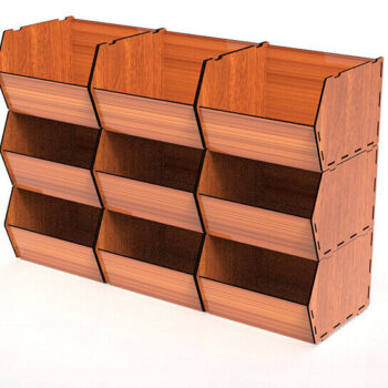 Intra απο ξύλο plywood 3mm-4mm πάχος – Αρχείο κοπής λέιζερ με δυνατότητα στοίβαξης κουτιού αποθήκευσης Δίασταση  20x20 cm INTRAFABR-105145579 - Image 5