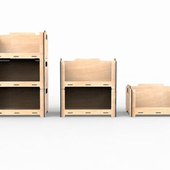 Intra απο ξύλο plywood 3mm-4mm πάχος – Αρχείο κοπής λέιζερ με δυνατότητα στοίβαξης κουτιού αποθήκευσης Δίασταση  20x20 cm INTRAFABR-105145695 - Image 2