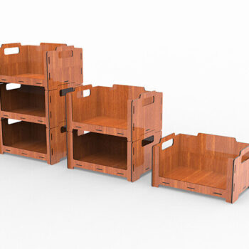 Intra απο ξύλο plywood 3mm-4mm πάχος – Αρχείο κοπής λέιζερ με δυνατότητα στοίβαξης κουτιού αποθήκευσης Δίασταση  20x20 cm INTRAFABR-105145695 - Image 5