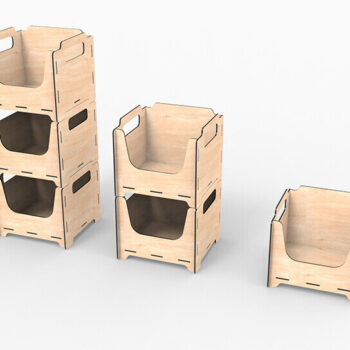 Intra απο ξύλο plywood 3mm-4mm πάχος – Αρχείο κοπής λέιζερ με δυνατότητα στοίβαξης κουτιού αποθήκευσης Δίασταση  20x20 cm INTRAFABR-105145840 - Image 3