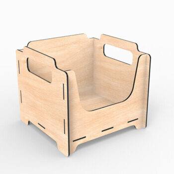 Intra απο ξύλο plywood 3mm-4mm πάχος – Αρχείο κοπής λέιζερ με δυνατότητα στοίβαξης κουτιού αποθήκευσης Δίασταση  20x20 cm INTRAFABR-105145840 - Image 4