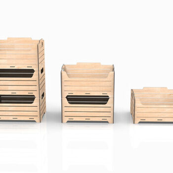 Intra απο ξύλο plywood 3mm-4mm πάχος – Αρχείο κοπής λέιζερ με δυνατότητα στοίβαξης κουτιού αποθήκευσης Δίασταση  20x20 cm INTRAFABR-105145949 - Image 2