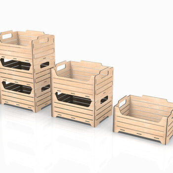 Intra απο ξύλο plywood 3mm-4mm πάχος – Αρχείο κοπής λέιζερ με δυνατότητα στοίβαξης κουτιού αποθήκευσης Δίασταση  20x20 cm INTRAFABR-105145949 - Image 3