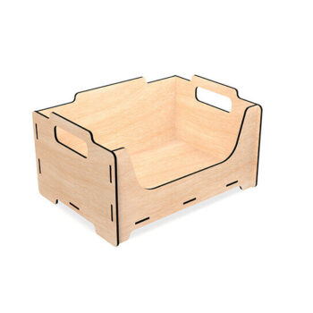 Intra απο ξύλο plywood 3mm-4mm πάχος – Αρχεία κοπής λέιζερ με δυνατότητα στοίβαξης κουτιού αποθήκευσης Δίασταση  20x20 cm INTRAFABR-90417809 - Image 4