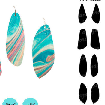 Intra απο ξύλο plywood 3mm-4mm πάχος – Πρότυπο στοιβαγμένο σκουλαρίκι- Διανυσματικό σκουλαρίκι Δίασταση  5x5 cm INTRAFABR-105410229 - Image 1