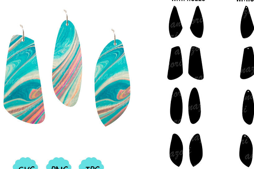 Intra απο ξύλο plywood 3mm-4mm πάχος – Πρότυπο στοιβαγμένο σκουλαρίκι- Διανυσματικό σκουλαρίκι Δίασταση  5x5 cm INTRAFABR-105410229