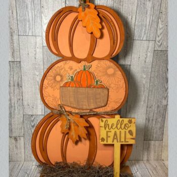 Intra απο ξύλο plywood 3mm-4mm πάχος – Στοίβαγμα Standing Pumpkins Laser Δίασταση  20x20 cm INTRAFABR-36294631 - Image 1