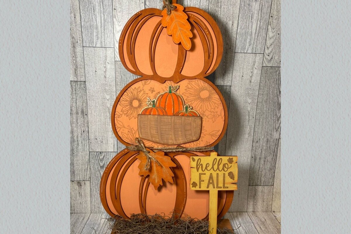 Intra απο ξύλο plywood 3mm-4mm πάχος – Στοίβαγμα Standing Pumpkins Laser Δίασταση  20x20 cm INTRAFABR-36294631