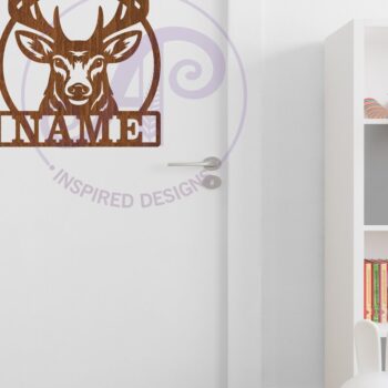 Intra απο ξύλο plywood 3mm-4mm πάχος – Όνομα κεφαλής ελαφιού Επιγραφή τοίχου, Αρχείο Δίασταση  40x30 cm INTRAFABR-116238370 - Image 3