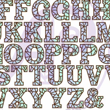 Intra απο ξύλο plywood 3mm-4mm πάχος – Σετ αλφαβήτου από βιτρό. 54 Γράμματα Δίασταση 20x20 cm INTRAFABR-113805208 - Image 6