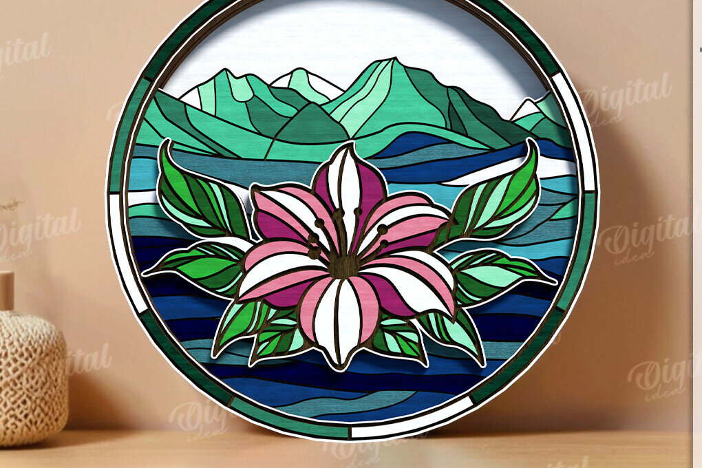 Intra απο ξύλο plywood 3mm-4mm πάχος – Βιτρό Nature ντεκόρ τοίχου με λέιζερ Δίασταση  40x30 cm INTRAFABR-123090509