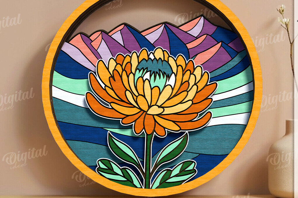 Intra απο ξύλο plywood 3mm-4mm πάχος – Βιτρό Nature ντεκόρ τοίχου με λέιζερ Δίασταση  40x30 cm INTRAFABR-123090615