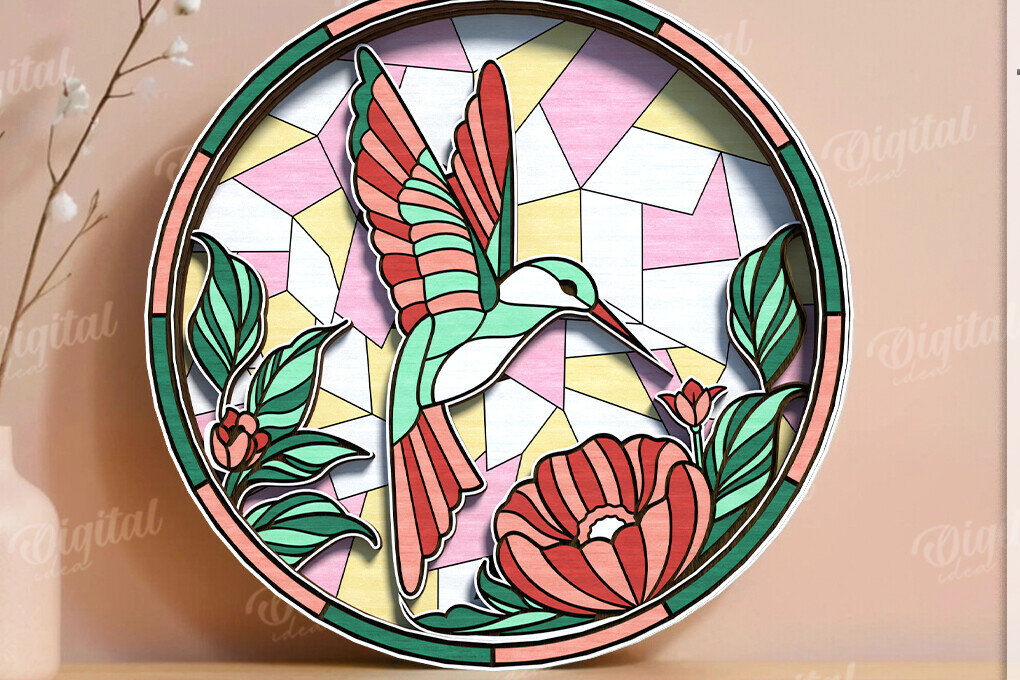 Intra απο ξύλο plywood 3mm-4mm πάχος – Βιτρό Nature ντεκόρ τοίχου με λέιζερ Δίασταση  40x30 cm INTRAFABR-123090671