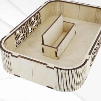 Intra απο ξύλο plywood 3mm-4mm πάχος – Stand Box για κινητά αρχεία κοπής με λέιζερ Δίασταση  20x20 cm INTRAFABR-106072435 - Image 7