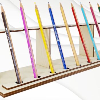 Intra απο ξύλο plywood 3mm-4mm πάχος – Σταθείτε για 10 στυλό. Διανυσματικά αρχεία κοπής με λέιζερ Δίασταση  20x20 cm INTRAFABR-82782332 - Image 1