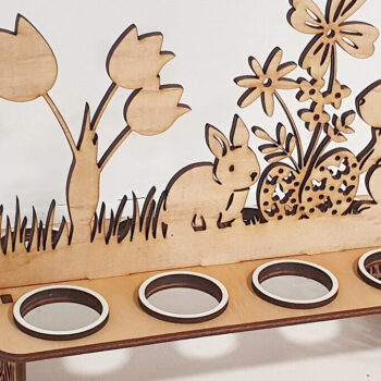 Intra απο ξύλο plywood 3mm-4mm πάχος – Στάση για Πασχαλινά αυγά με 8 τρύπες Δίασταση  20x20 cm INTRAFABR-92829523 - Image 2