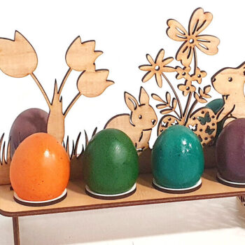 Intra απο ξύλο plywood 3mm-4mm πάχος – Στάση για Πασχαλινά αυγά με 8 τρύπες Δίασταση  20x20 cm INTRAFABR-92829523 - Image 3