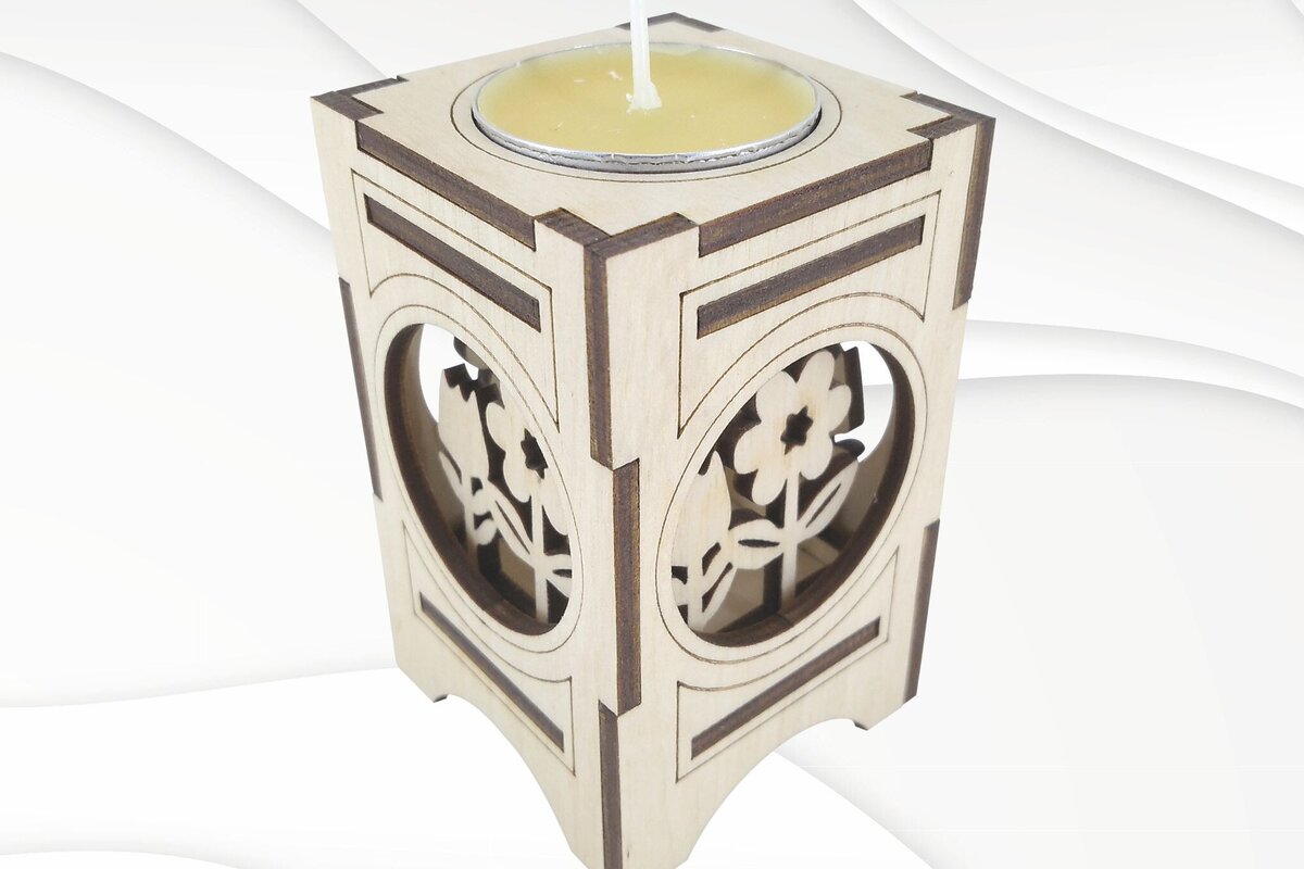 Intra απο ξύλο plywood 3mm-4mm πάχος – Βάση βάσης για αρχεία κεριού, κοπής με λέιζερ Δίασταση  20x20 cm INTRAFABR-113500813