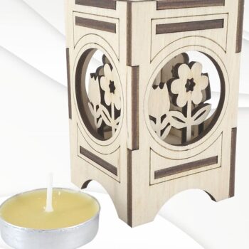 Intra απο ξύλο plywood 3mm-4mm πάχος – Βάση βάσης για αρχεία κεριού, κοπής με λέιζερ Δίασταση  20x20 cm INTRAFABR-113500813 - Image 3