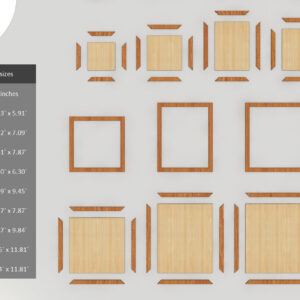 Intra απο ξύλο plywood 3mm-4mm πάχος – Πακέτο πλαισίων φωτογραφιών Standard Metric Sizes Δίασταση 20x20 cm INTRAFABR-64955106