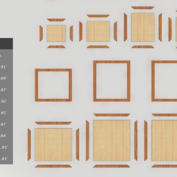 Intra απο ξύλο plywood 3mm-4mm πάχος – Πακέτο πλαισίων φωτογραφιών Standard Metric Sizes Δίασταση  20x20 cm INTRAFABR-34347979 - Image 1