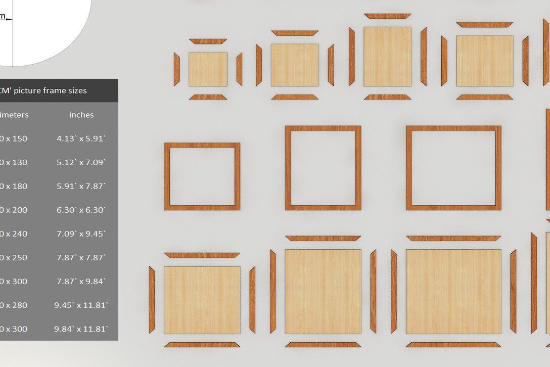 Intra απο ξύλο plywood 3mm-4mm πάχος – Πακέτο πλαισίων φωτογραφιών Standard Metric Sizes Δίασταση 20x20 cm INTRAFABR-34347979
