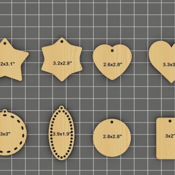 Intra απο ξύλο plywood 3mm-4mm πάχος – Στάνταρ σχήματα Μπρελόκ Δίασταση 5x5 cm INTRAFABR-39946281 - Image 2