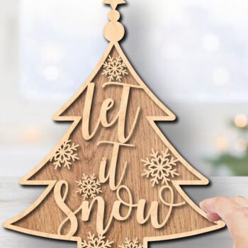 Intra απο ξύλο plywood 3mm-4mm πάχος – Πακέτο διακόσμησης για όρθιο χριστουγεννιάτικο δέντρο Δίασταση  20x20 cm INTRAFABR-36517244 - Image 5