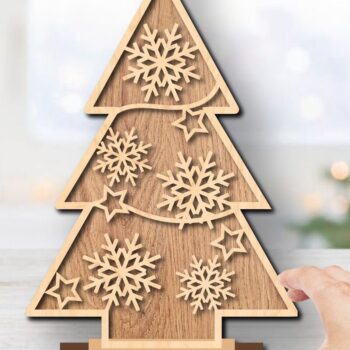 Intra απο ξύλο plywood 3mm-4mm πάχος – Πακέτο διακόσμησης για όρθιο χριστουγεννιάτικο δέντρο Δίασταση  20x20 cm INTRAFABR-36517244 - Image 9