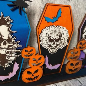 Intra απο ξύλο plywood 3mm-4mm πάχος – Standing Coffins Halloween Laser Δίασταση 20x20 cm INTRAFABR-36607133 - Image 3