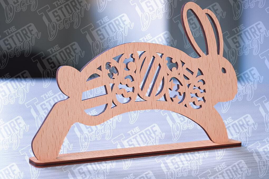 Intra απο ξύλο plywood 3mm-4mm πάχος – Στολίδια για Πασχαλινό Λαγουδάκι | CNC Δίασταση  20x20 cm INTRAFABR-88388520