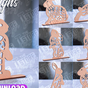 Intra απο ξύλο plywood 3mm-4mm πάχος – Στολίδια για Πασχαλινό Λαγουδάκι | CNC Δίασταση  20x20 cm INTRAFABR-88388651