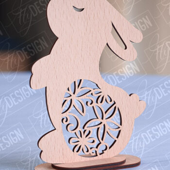 Intra απο ξύλο plywood 3mm-4mm πάχος – Στολίδια για Πασχαλινό Λαγουδάκι | CNC Δίασταση  20x20 cm INTRAFABR-89112375 - Image 1