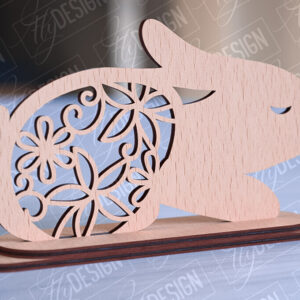 Intra απο ξύλο plywood 3mm-4mm πάχος – Στολίδια για Πασχαλινό Λαγουδάκι | CNC Δίασταση  20x20 cm INTRAFABR-89112393