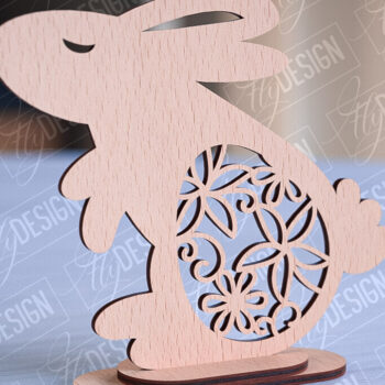 Intra απο ξύλο plywood 3mm-4mm πάχος – Στολίδια για Πασχαλινό Λαγουδάκι | CNC Δίασταση  20x20 cm INTRAFABR-89112406 - Image 1