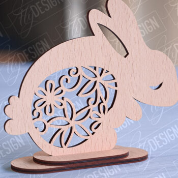 Intra απο ξύλο plywood 3mm-4mm πάχος – Στολίδια για Πασχαλινό Λαγουδάκι | CNC Δίασταση  20x20 cm INTRAFABR-89112461 - Image 1