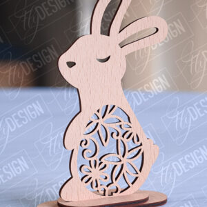 Intra απο ξύλο plywood 3mm-4mm πάχος – Στολίδια για Πασχαλινό Λαγουδάκι | CNC Δίασταση  20x20 cm INTRAFABR-89112506