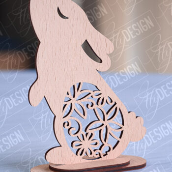 Intra απο ξύλο plywood 3mm-4mm πάχος – Στολίδια για Πασχαλινό Λαγουδάκι | CNC Δίασταση  20x20 cm INTRAFABR-89112570 - Image 4