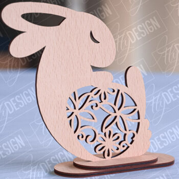 Intra απο ξύλο plywood 3mm-4mm πάχος – Στολίδια για Πασχαλινό Λαγουδάκι | CNC Δίασταση  20x20 cm INTRAFABR-89112570 - Image 5