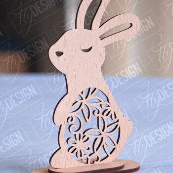 Intra απο ξύλο plywood 3mm-4mm πάχος – Στολίδια για Πασχαλινό Λαγουδάκι | CNC Δίασταση  20x20 cm INTRAFABR-89112570 - Image 6