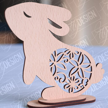 Intra απο ξύλο plywood 3mm-4mm πάχος – Στολίδια για Πασχαλινό Λαγουδάκι | CNC Δίασταση  20x20 cm INTRAFABR-89112570 - Image 8