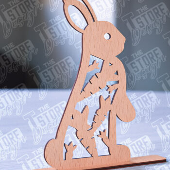 Intra απο ξύλο plywood 3mm-4mm πάχος – Στολίδια για Πασχαλινό Λαγουδάκι | CNC Δίασταση  20x20 cm INTRAFABR-88388400 - Image 1