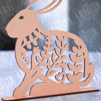 Intra απο ξύλο plywood 3mm-4mm πάχος – Στολίδια για Πασχαλινό Λαγουδάκι | CNC Δίασταση  20x20 cm INTRAFABR-88388252 - Image 1