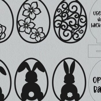 Intra απο ξύλο plywood 3mm-4mm πάχος – Μόνιμη Πασχαλινή Δέσμη 6 LaserSVG Δίασταση  20x20 cm INTRAFABR-27183839 - Image 2