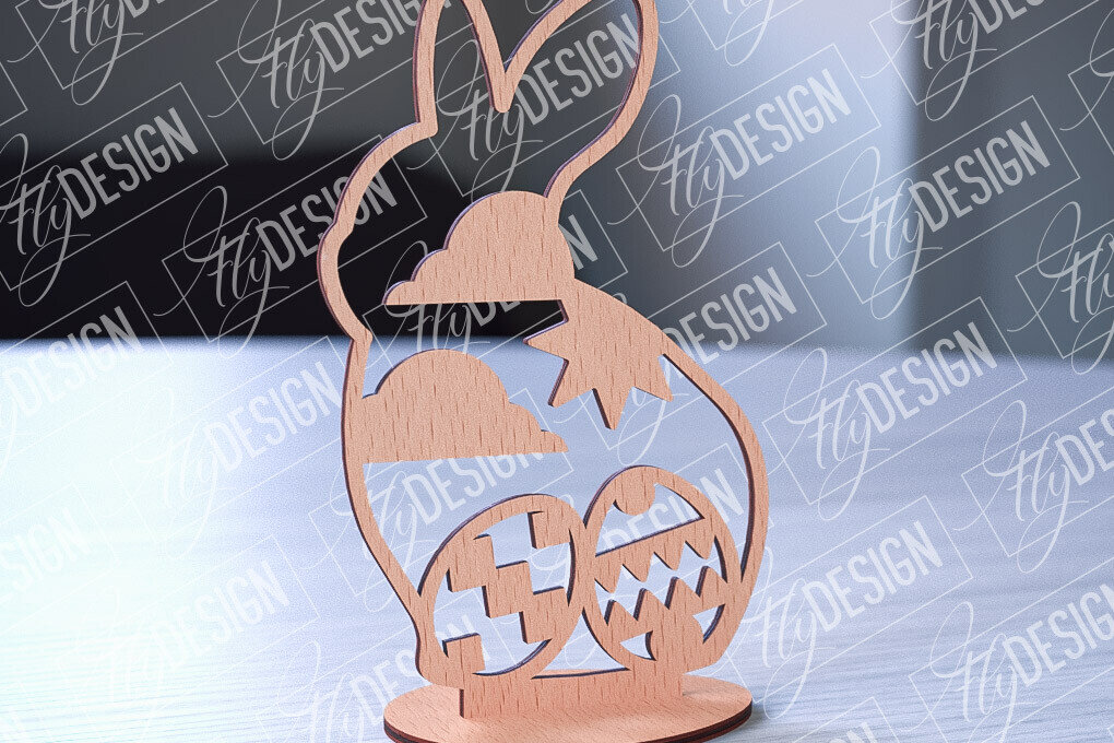 Intra απο ξύλο plywood 3mm-4mm πάχος – Στολίδια με όρθια πασχαλινά αυγά | Αρχείο CNC Δίασταση  20x20 cm INTRAFABR-88135895