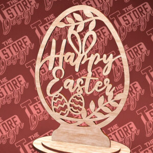 Intra απο ξύλο plywood 3mm-4mm πάχος – Στολίδια με όρθια πασχαλινά αυγά | Αρχείο CNC Δίασταση  20x20 cm INTRAFABR-88218263