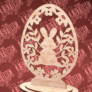 Intra απο ξύλο plywood 3mm-4mm πάχος – Στολίδια με όρθια πασχαλινά αυγά | Αρχείο CNC Δίασταση  20x20 cm INTRAFABR-88218311 - Image 1