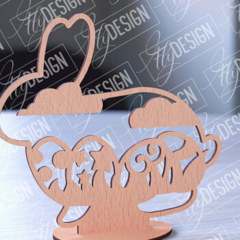 Intra απο ξύλο plywood 3mm-4mm πάχος – Στολίδια με όρθια πασχαλινά αυγά | Αρχείο CNC Δίασταση  20x20 cm INTRAFABR-88135791 - Image 1